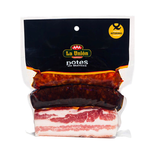 Alcampo LA UNIÓN Compango asturiano compuesto por chorizo extra morcilla asturiana y panceta) elaborados sin gluten LA UNIÓN 450 g