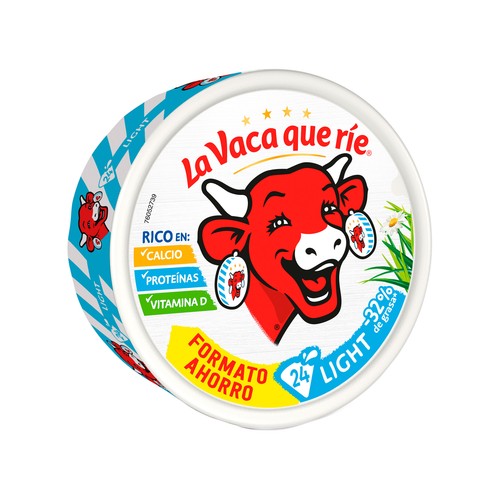 Alcampo LA VACA QUE RIE Queso en porciones light 24 Uds