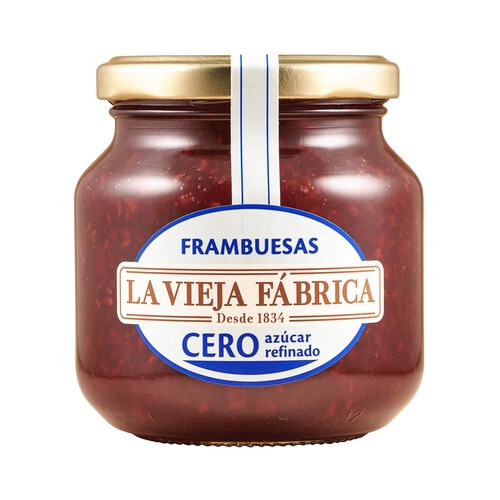 Alcampo LA VIEJA FÁBRICA Mermelada de frambuesas cero azúcares refinados 280 g