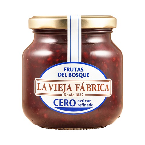 Alcampo LA VIEJA FÁBRICA Mermelada de frutas del bosque cero azúcares refinados 280 g