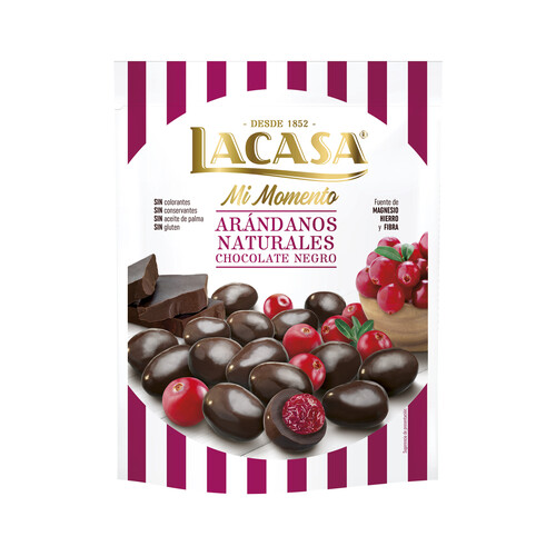 Alcampo LACASA Arándanos naturales chocolate negro 125 g
