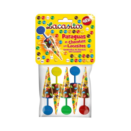 Alcampo LACASA Paraguas chocolate Lacasitos 5 uds. 55 g