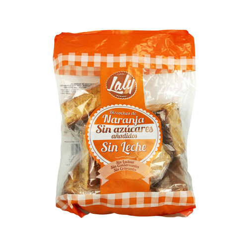 Alcampo LALY Bizcochos de naranja sin azúcares añadidos sin lactosa 500 g
