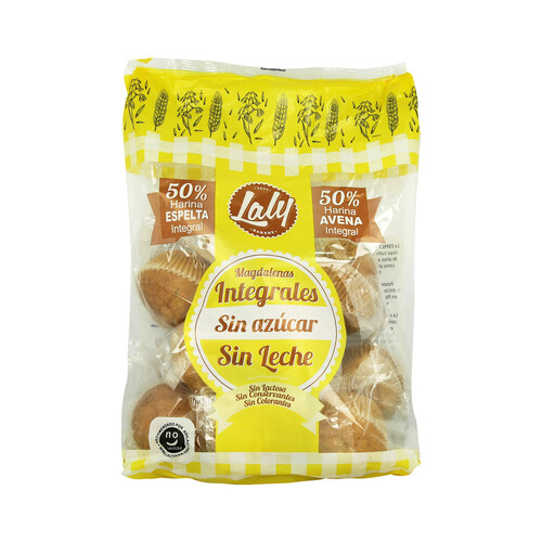 Alcampo LALY Magdalenas integrales sin azúcares añadidos y sin leche 440 g