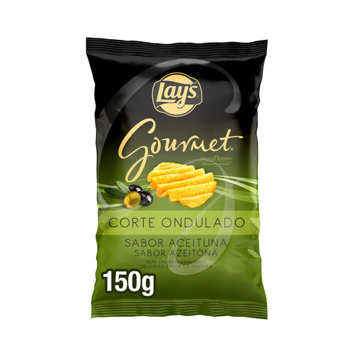 Alcampo LAY'S Patatas fritas gourmet wavy oliva 150 g