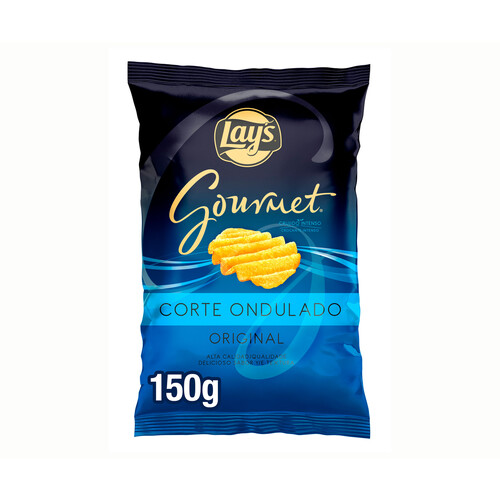 Alcampo LAY'S Patatas fritas gourmet wavy sal lays 150 g