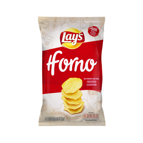 Alcampo LAY'S Patatas horneadas onduladas al punto de sal LAY'S IL FORNO bolsa de 150 g