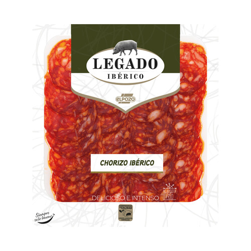 Alcampo LEGADO IBÉRICO Chorizo ibérico elaborado sin gluten y cortado en finas lonchas LEGADO IBÉRICO Selección 75 g