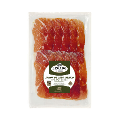 Alcampo LEGADO IBÉRICO de El Pozo Jamón de cebo ibérico (50% raza ibérica) cortado en lonchas 100 g