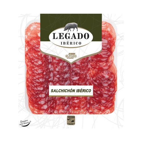 Alcampo LEGADO IBÉRICO Salchichón ibérico elaborado sin gluten y cortado en finas lonchas LEGADO IBÉRICO Selección 75 g