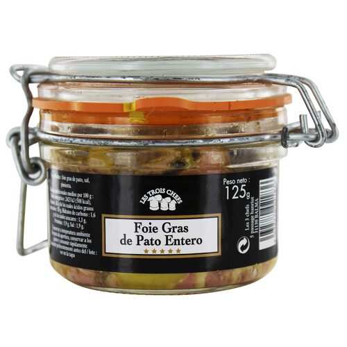 Alcampo LES TROIS CHEFS Foie Gras de pato entero LES TROIS CHEFS 125 g