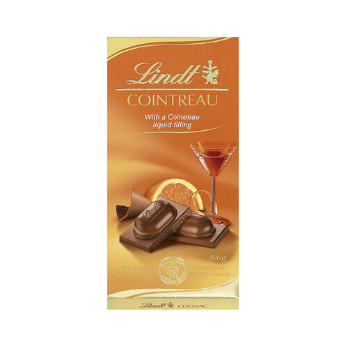 Alcampo LINDT Chocolate con leche relleno de cointreau 100 g