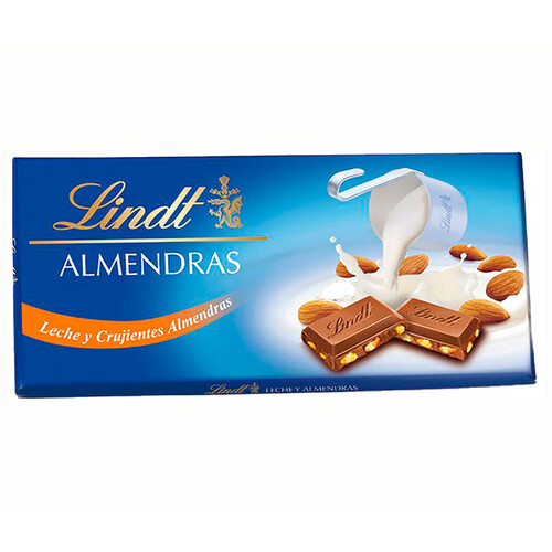 Alcampo LINDT Chocolate con leche y almendras 100 g