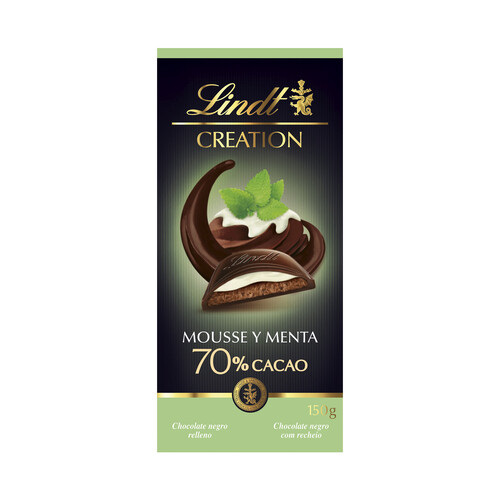 Alcampo LINDT Creation Chocolate relleno mousse menta 75 % cacao 150 g