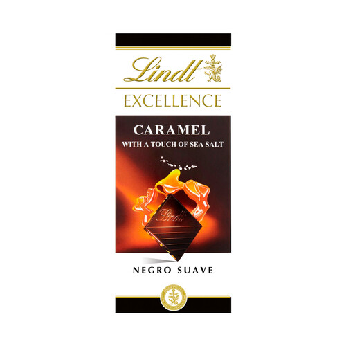 Alcampo LINDT Excellence Chocolate negro con caramelo sal 100 g