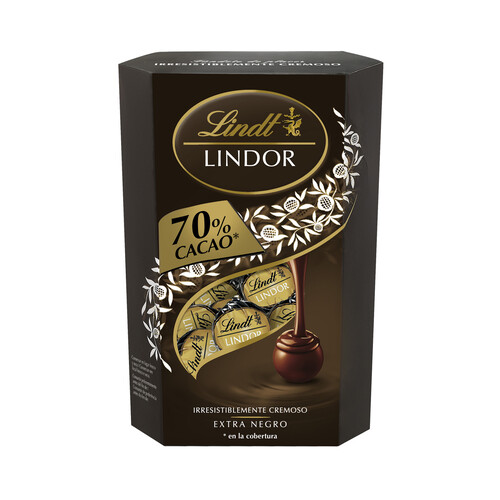 Alcampo LINDT Lindor Bombones de chocolate negro 337 g