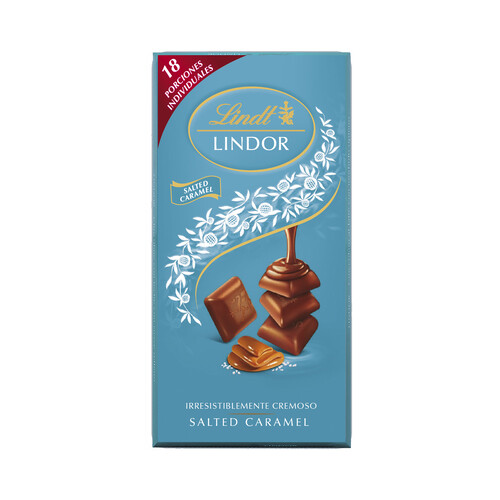 Alcampo LINDT Lindor Salted Caramel Chocolate con leche 100 g