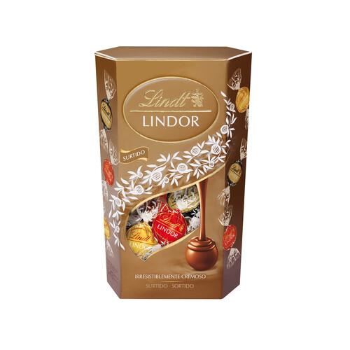 Alcampo LINDT Lindor Surtido de bombones de distintos sabores con chocolate 600 g