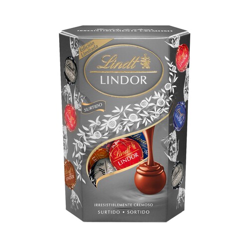 Alcampo LINDT LINDOR Surtido plateado de bombones 200 g