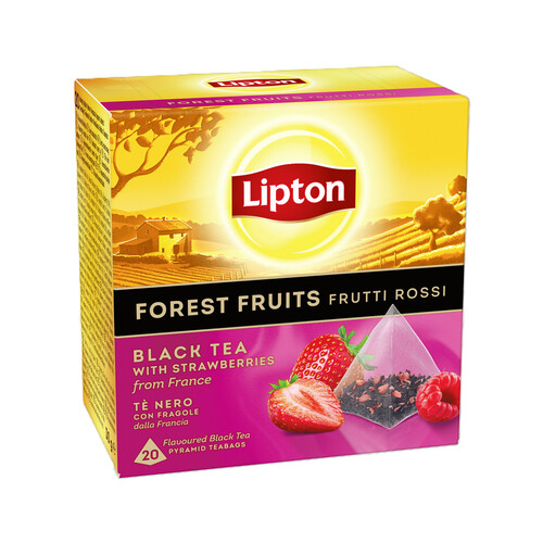 Alcampo LIPTON Té negro con frutas de frutas del bosque 20 uds. de 1 7 g