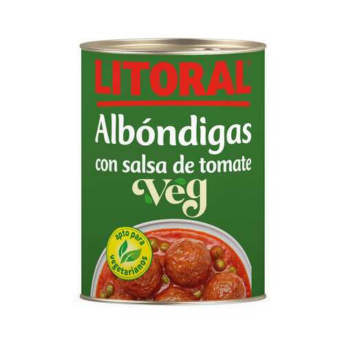 Alcampo LITORAL Albódigas vegetarianas con salsa de tomate 415 g