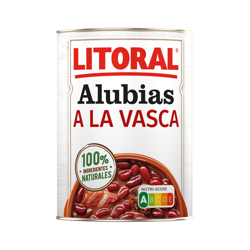 Alcampo LITORAL Alubias a la Vasca con embutido selecto LITORAL lata de 430 g