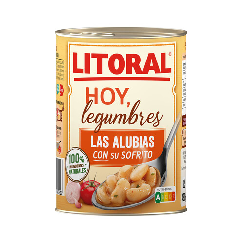 Alcampo LITORAL Alubias estofadas con ingredientes naturales LITORAL 430 g