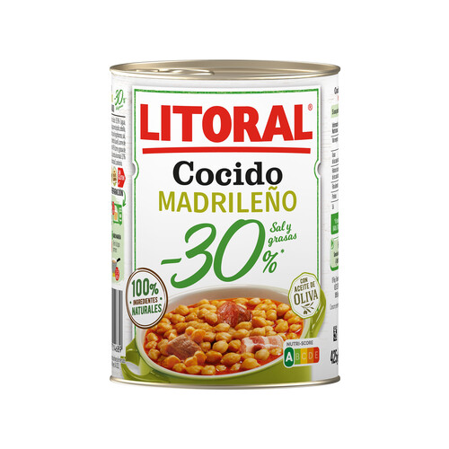 Alcampo LITORAL Cocido Madrileño - 30 % sal y grasas LITORAL 425 g