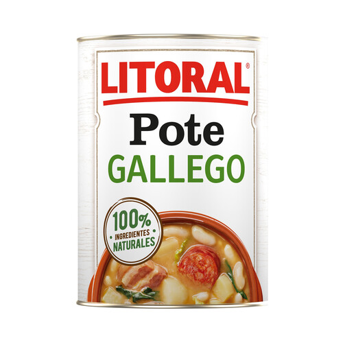 Alcampo LITORAL Pote Gallego con embutido selecto LITORAL lata de 430 g