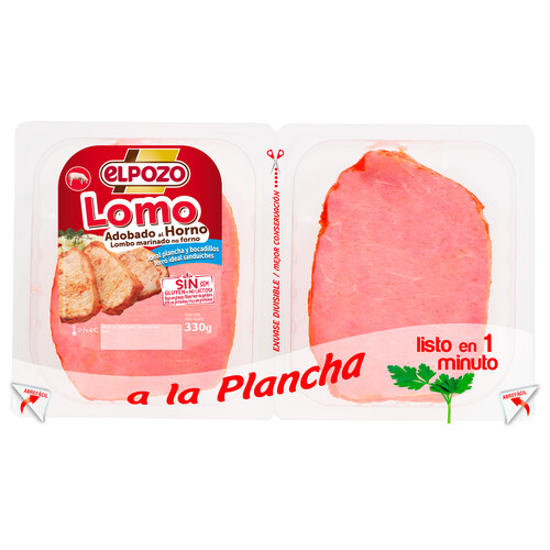 Alcampo Lomo adobado al horno cortado en lonchas EL POZO 330 g