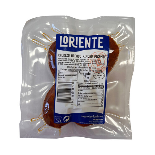 Alcampo LORIENTE Chorizo Oreado De Pincho Picantes 127 G