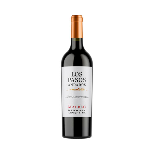 Alcampo LOS PASOS ANDADOS vino tinto Malbec con D.O.Luján de Cuyo-Producto de Argen botella 75 cl