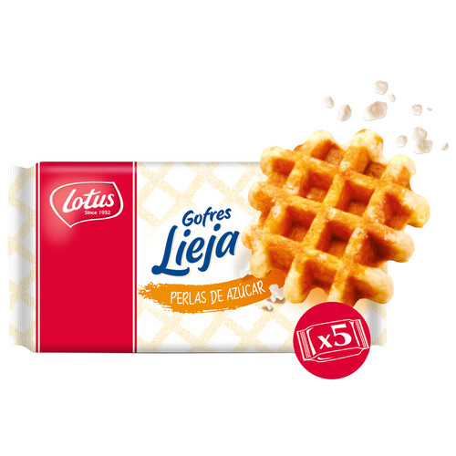 Alcampo LOTUS Gofres Belgas con perlas de azúcar 250 g