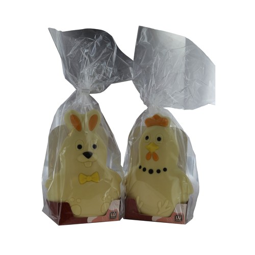 Alcampo LÚ XOCOLAT Gallina de Pascua de chocolate blanco 250 g