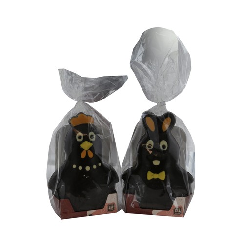 Alcampo LÚ XOCOLAT Gallina de Pascua de chocolate negro 250 g