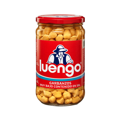 Alcampo LUENGO Garbanzo cocido con bajo contenido en sal frasco de 400 g