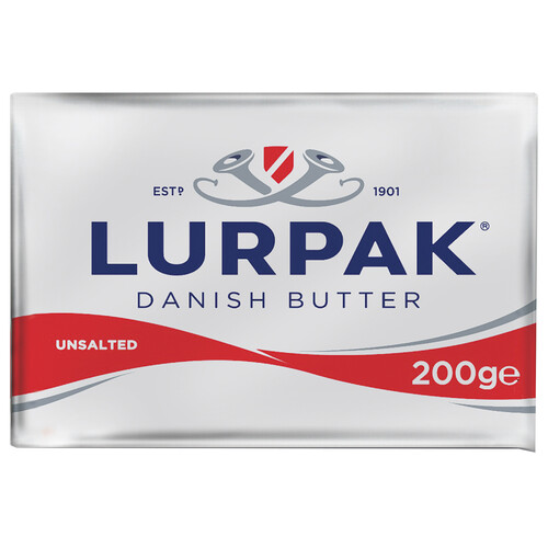 Alcampo LURPAK Pastilla de mantequilla danesa sin sal 200 g