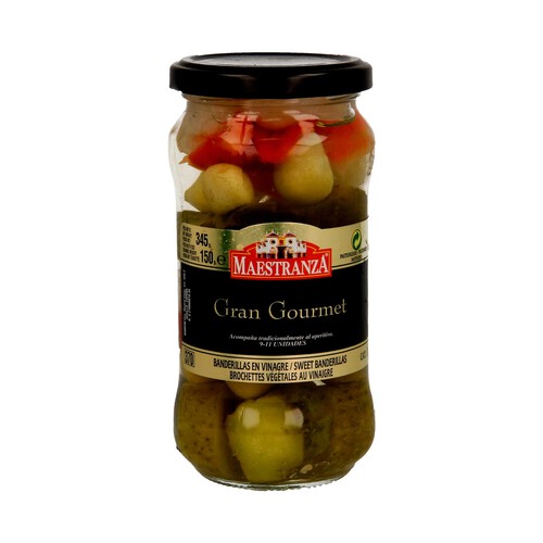 Alcampo MAESTRANZA Banderillas dulces en vinagre MAESTRANZA Gran gourmet frasco de 150 g