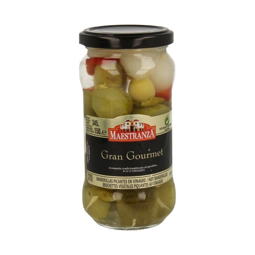 Alcampo MAESTRANZA Banderillas picantes en vinagre MAESTRANZA GRAN GOURMET frasco de 150 g