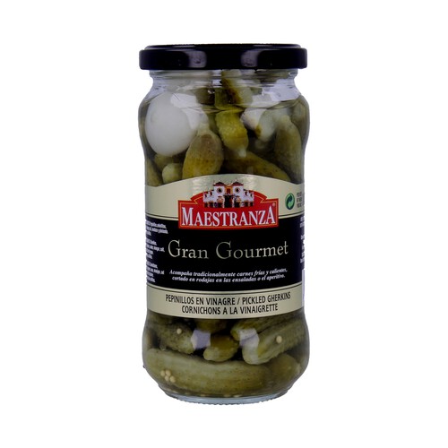 Alcampo MAESTRANZA Pepinillos pequeños en vinagre MAESTRANZA frasco de 180 g