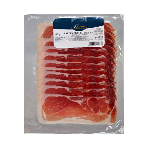 Alcampo MAFRESA Paleta de cebo ibérica (50% raza ibérica) cortada en finas lonchas MAFRESA 150 g