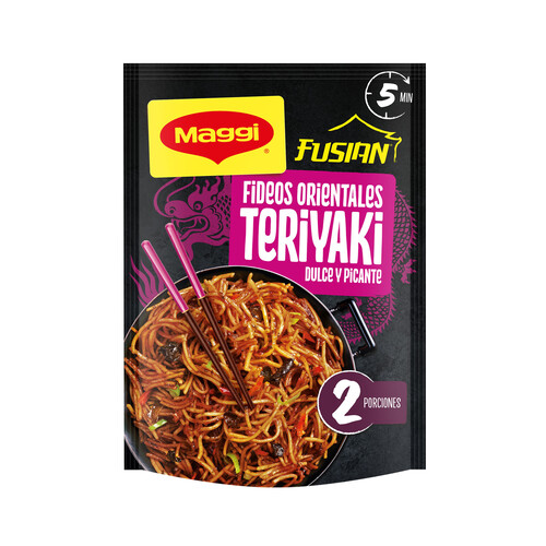 Alcampo MAGGI Fideos orientales (noodles) con salsa teriyaki 130 g