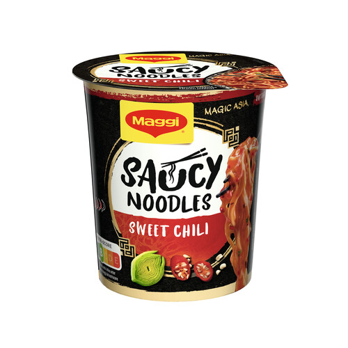 Alcampo MAGGI Saucy Noodle Noodles de trigo con condimento sabor a salsa de chili dulce 75 g