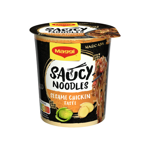 Alcampo MAGGI Saucy Noodle Noodles de trigo con condimento sabor a pollo y sésamo 75 g