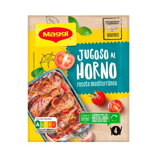 Alcampo MAGGI Sazonador receta Mediterránea MAGGI Jugoso al horno sobre de 31 g