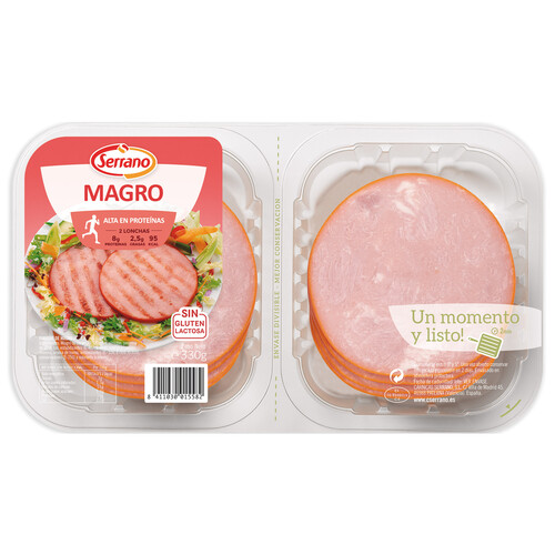 Alcampo Magro de cerdo adobado cortado en lonchas SERRANO 330 g