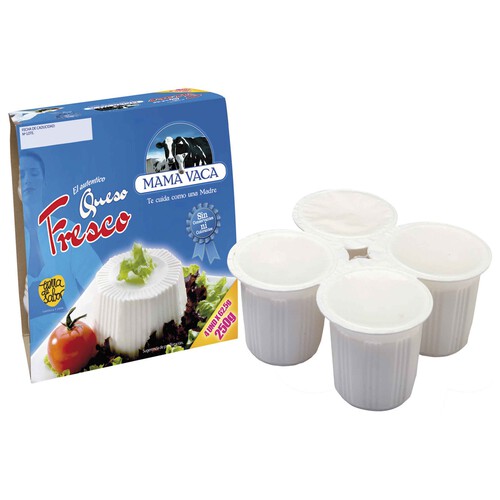 Alcampo MAMÁ VACA Queso fresco MAMA VACA tarrina de 62 5 g. pack de 4 uds