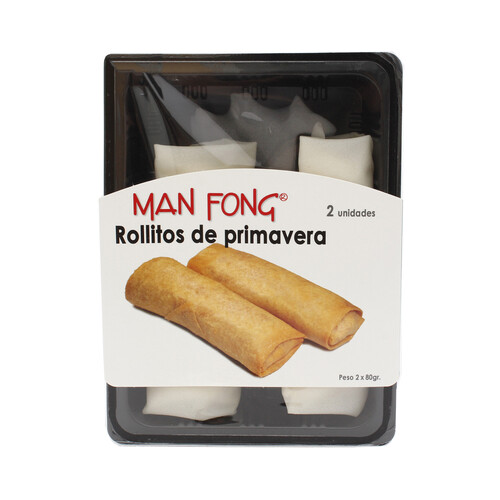 Alcampo MANFONG Bandeja con 2 rollitos de primavera MANFONG