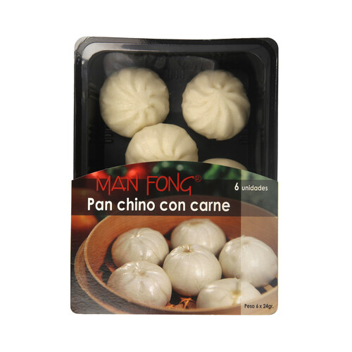 Alcampo MANFONG Pan chino relleno de carne MAN FONG 6 uds