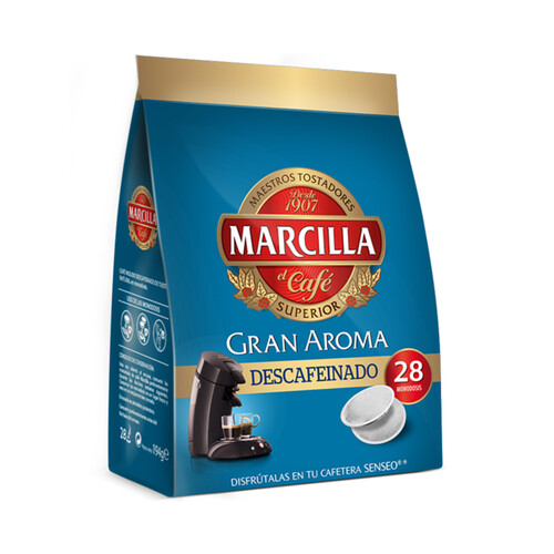 Alcampo MARCILLA Café en cápsulas descafeinado Gran Aroma 28 uds